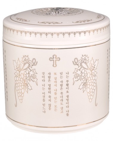 뉴크라운60 흰색실크천주교원통3중-B13629